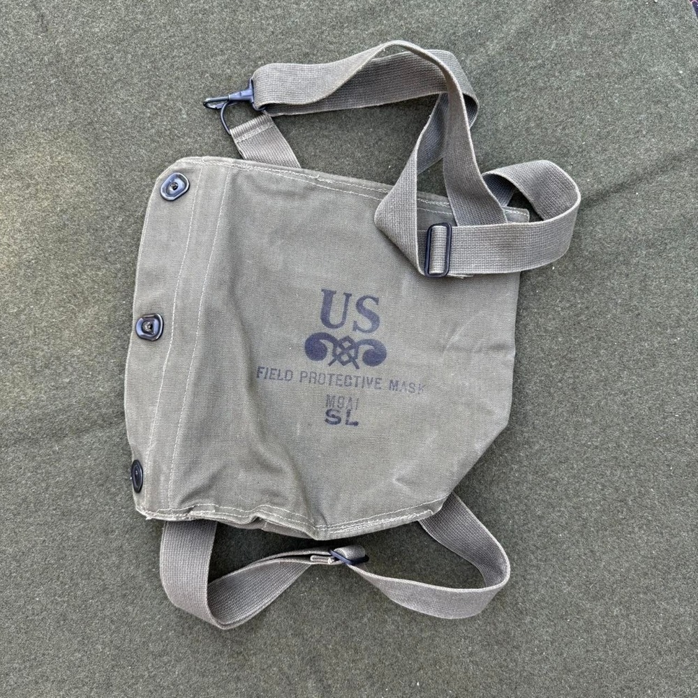 US Army Korean Vietnam war M9A1 field protective Gas mask bag